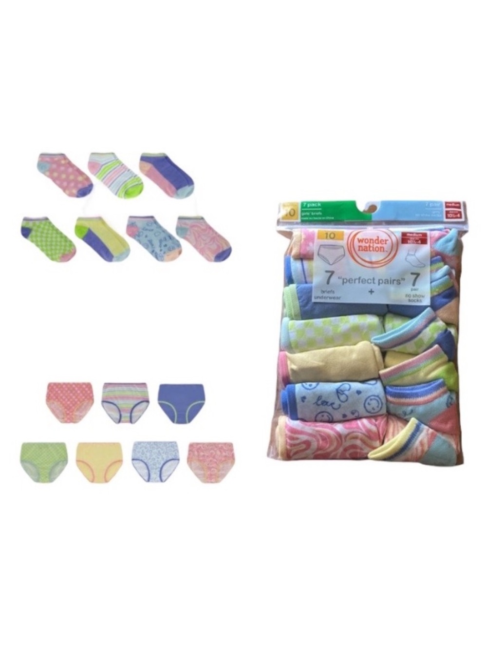 Wonder Nation Socks & Brief Panties